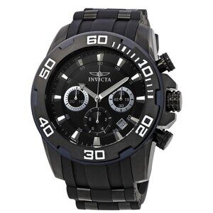 NWT Authentic Invicta Pro Diver Chronograph Black Dial Men's Watch